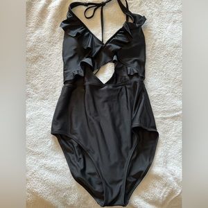 Aerie Ruffle bathing suit. Size Medium Long